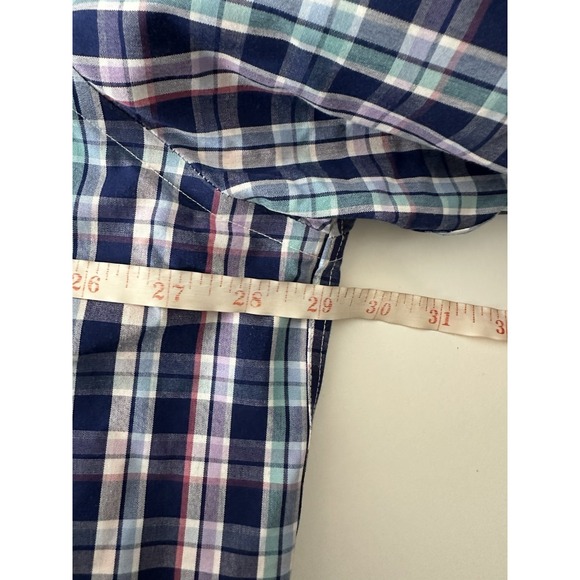 Brooks Brothers Oxford Button Down Shirt Men 2XLT Blue Check Long Sleeve Career - Picture 4 of 8